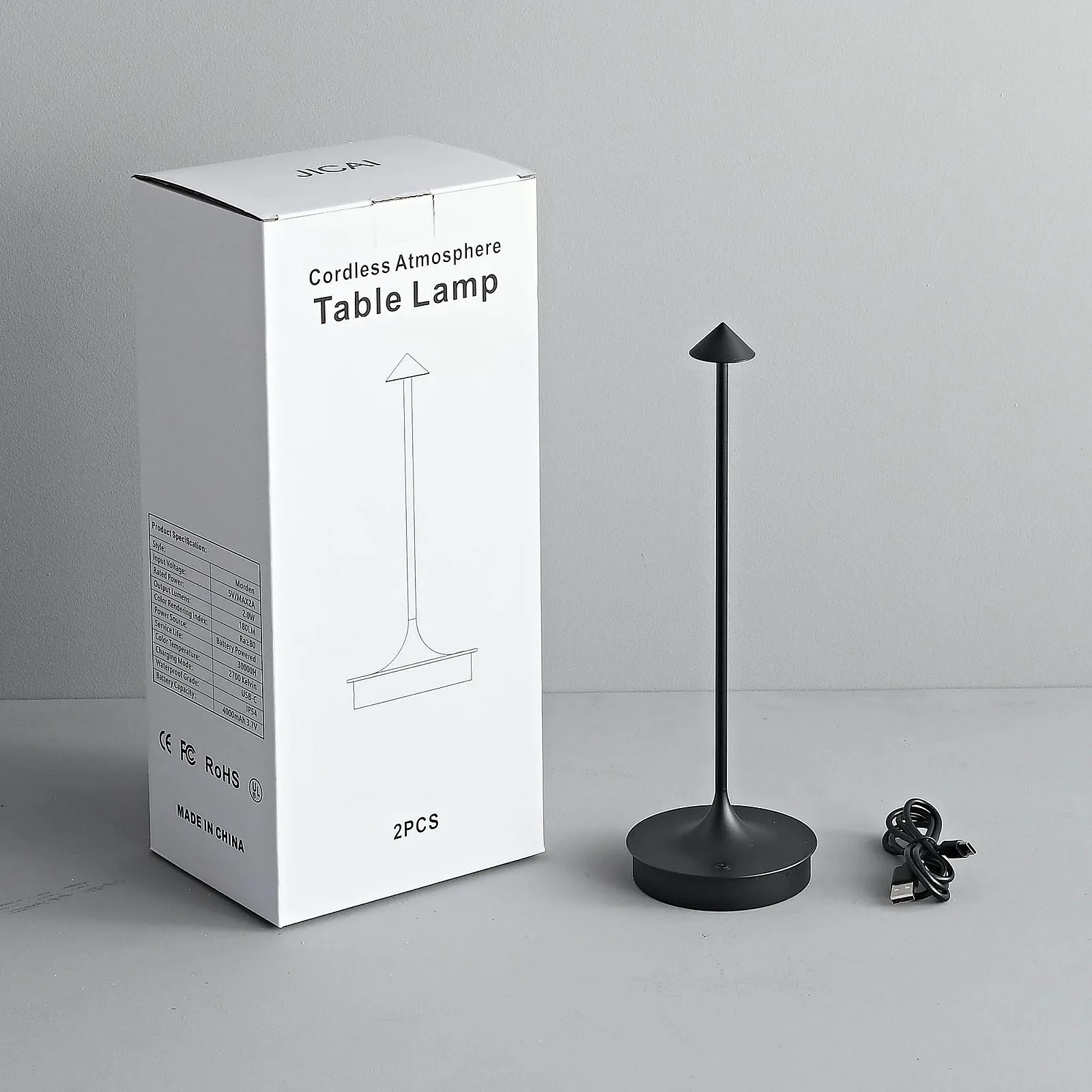 Настольная лампа Leomix LED беспроводная аккумуляторная 4000 мАч сенсорная диммируемая IP54, фото №9