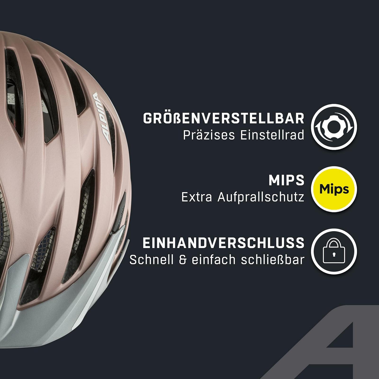 Шолом ALPINA Gent MIPS Велосипедний з сіткою від комах для дорослих, світловідбиваючий, фото №3