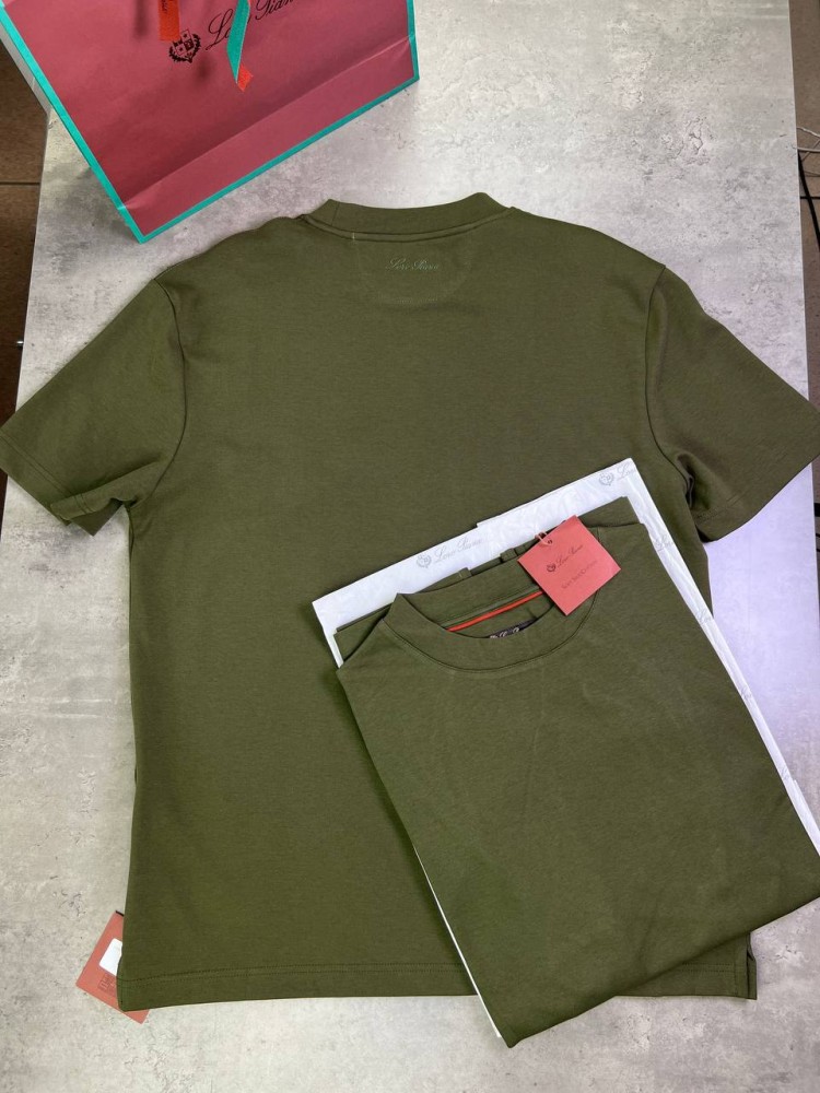 Футболка Loro Piana classic хакі f661, фото №5