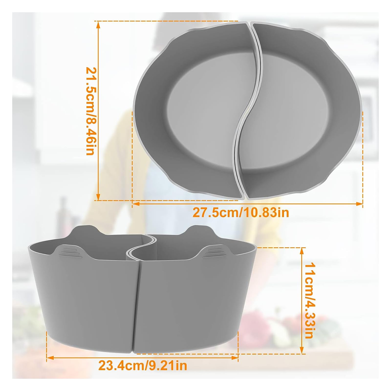 Вставки Practical Silicone для мультиварок Силіконові горщики для тушкування, фото №4