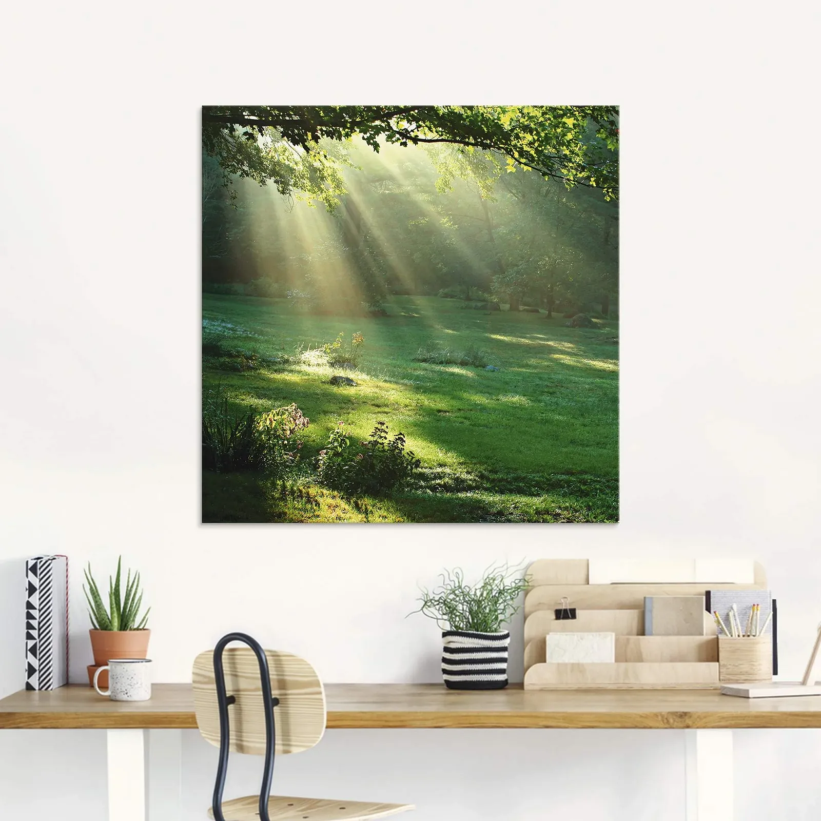 Скляна картина ARTland T5XX Природа Пейзаж Ліс Сонце Літня лука Листя Дерево 50 x 100 см, фото №7 Скляна картина ARTland T5XX Природа Пейзаж Ліс Сонце Літня лука Листя Дерево 50 x 100 см, фото №7