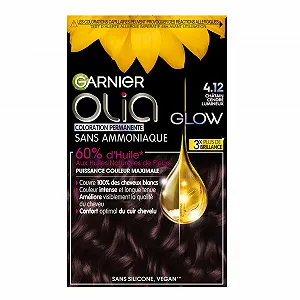 Фарба для волосся Garnier Olia Glow Світлий Попелястий Каштановий (4.12) - Фото 1