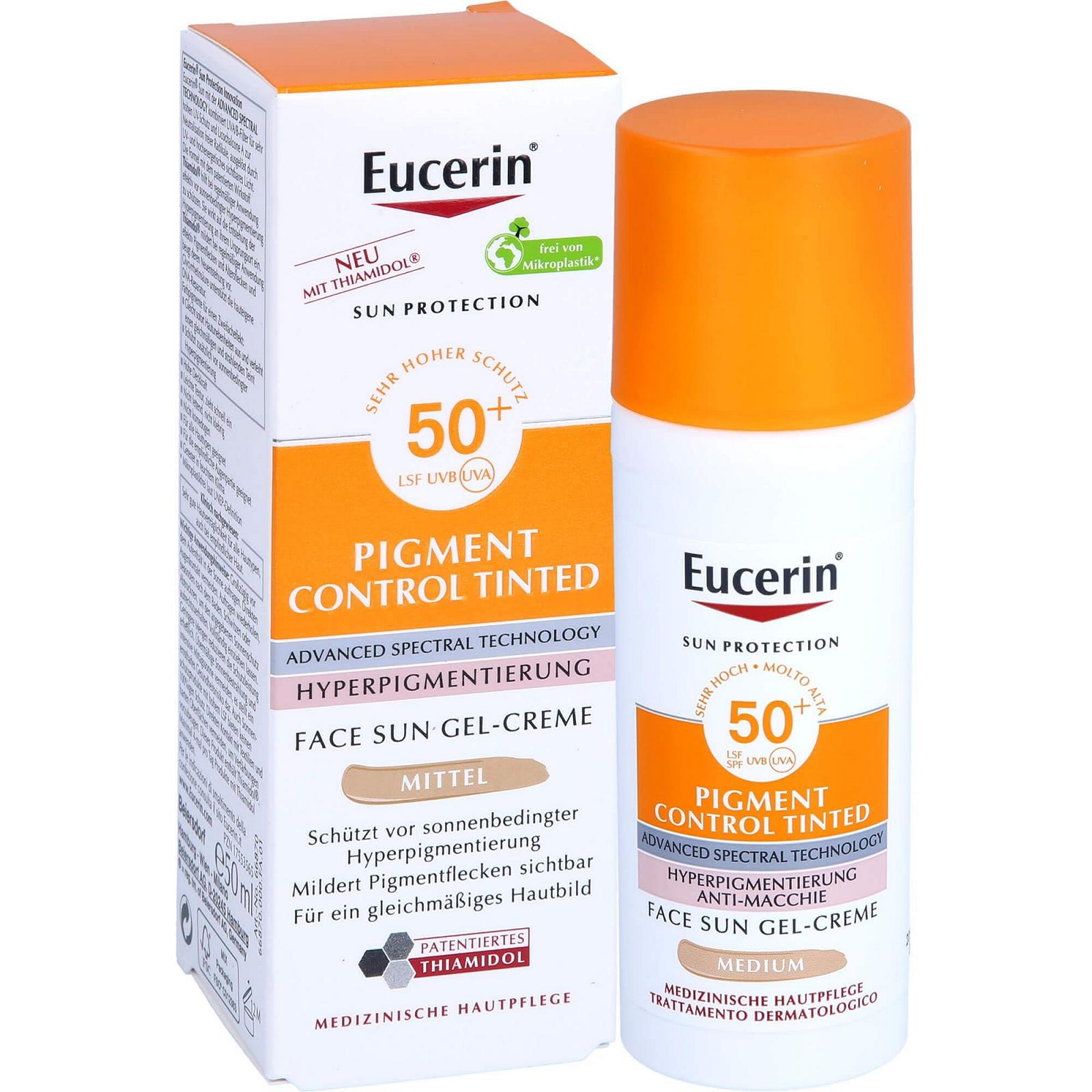 Сонцезахисний флюїд для обличчя Eucerin Pigment Control Tinted SPF 50+ тонуючий 50 мл, фото №3