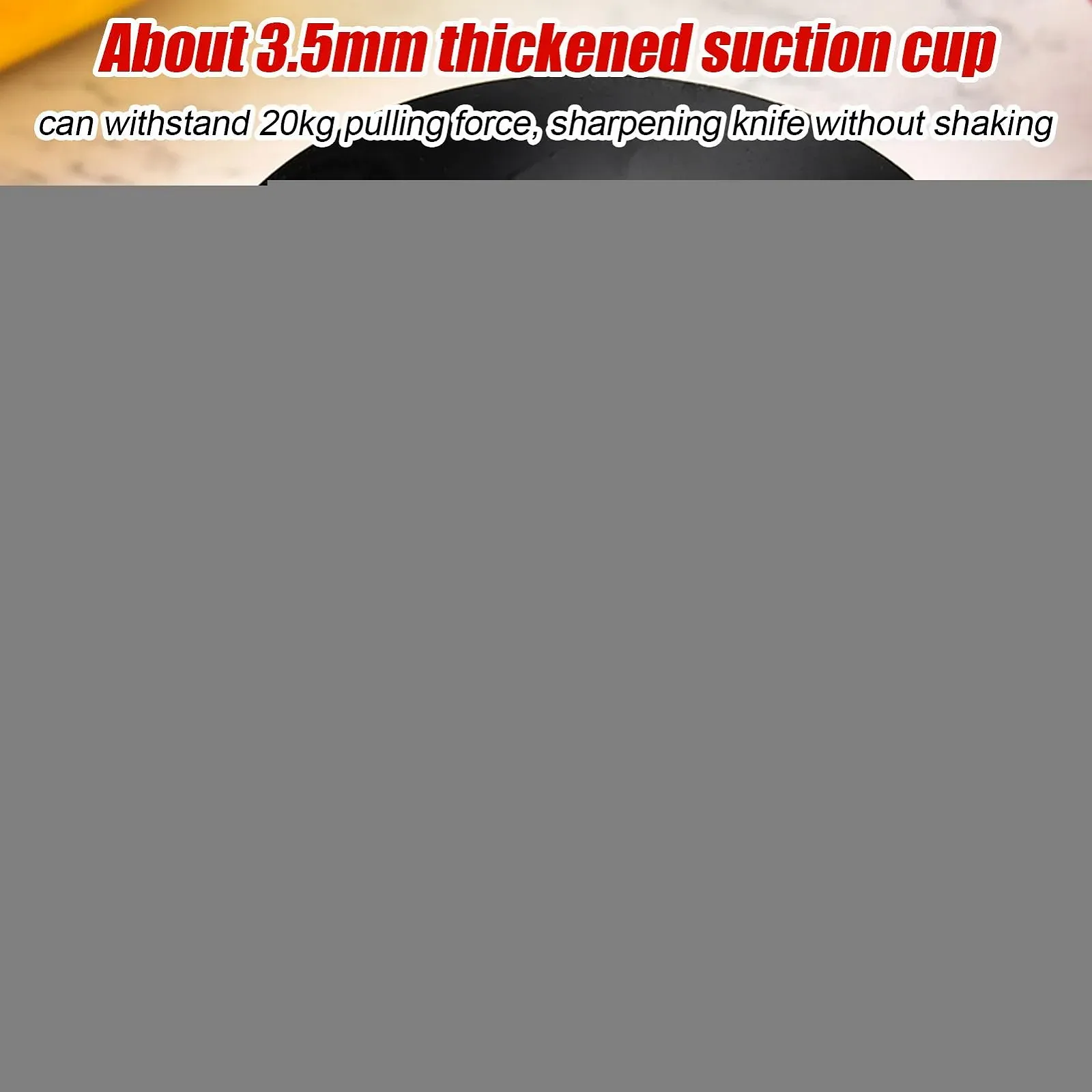 Точило для ножів та ножиць портативна з вакуумною основою для кухні та саду, фото №7