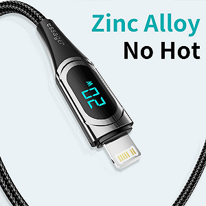 Зарядный кабель Display ESSAGER Type C to Lightning 1метр 20W synthetic.ua - Фото 1