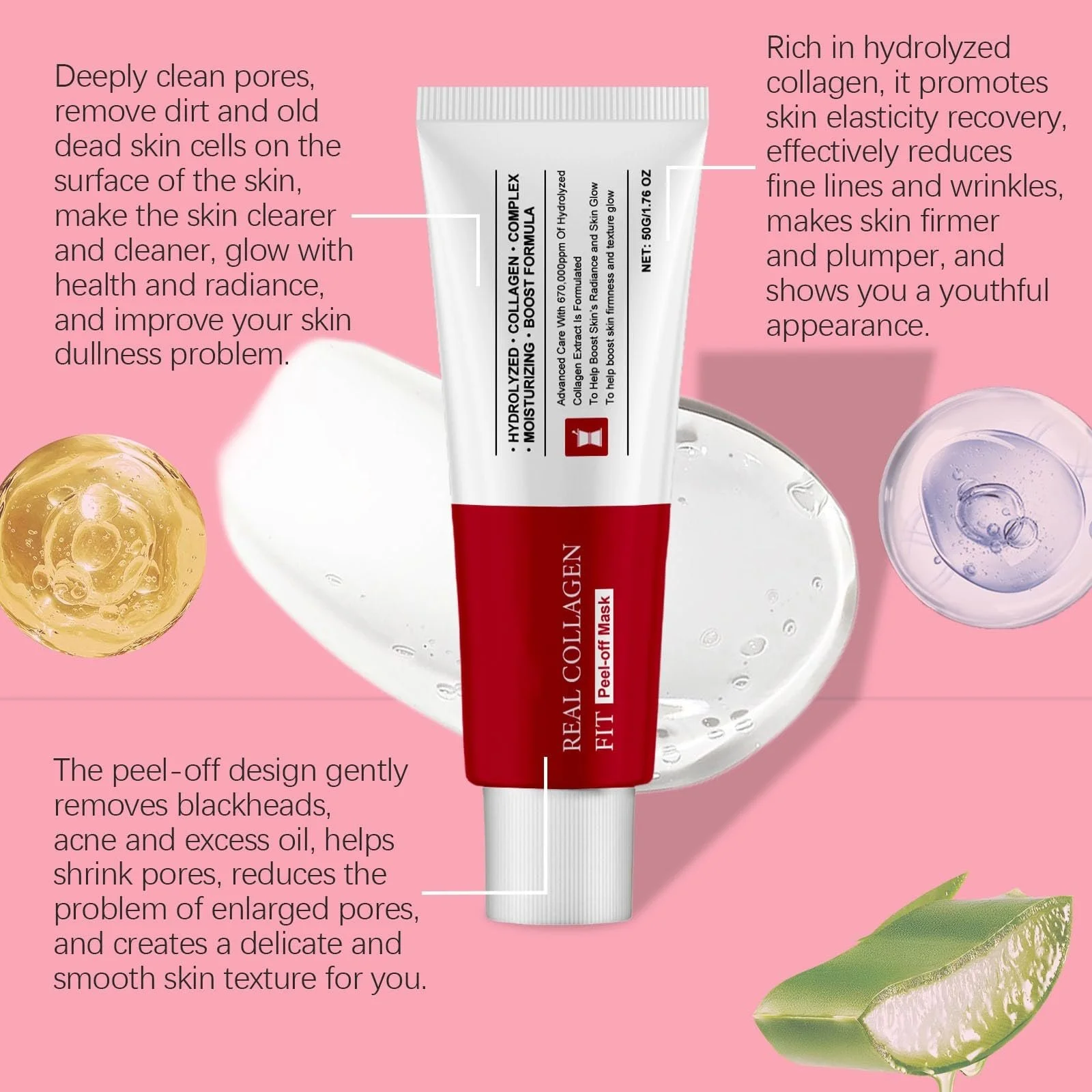 Маска для обличчя Real Collagen Fit, нічна маска Collagen Night Wrapping (2 штуки), фото №5