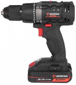 Шуруповерт аккумуляторный Intertool 20 В x 2 Ач Li-Ion Storm synthetic.ua - Фото 1