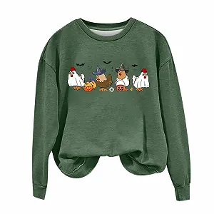 Свитшот Женский Pumpkin Geist Druck Halloween, S-XXL - Фото 1