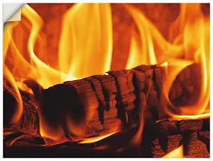 Наклейка на стіну ARTland Q4WR Fire Flames самоклеюча вінілова плівка - Фото 1