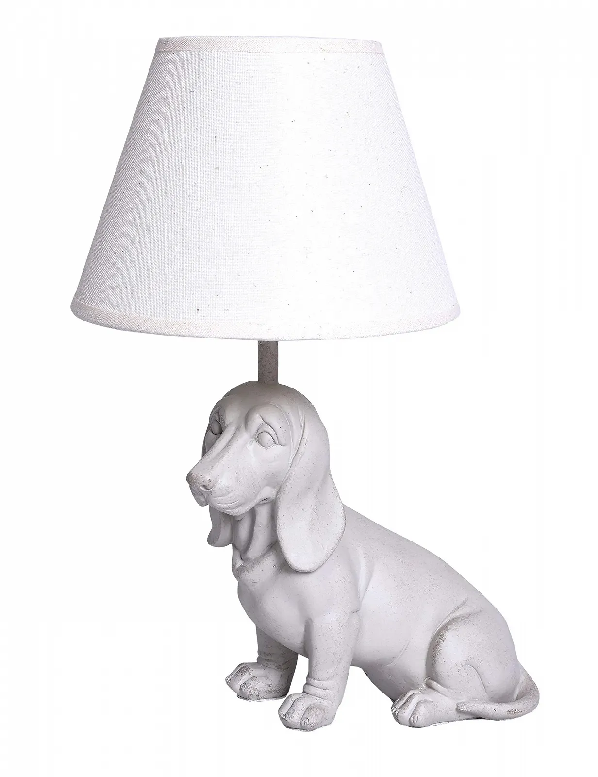 Настольная лампа Palazzo Exclusive cw145 Figural Такса Белая Полистоун, фото №1