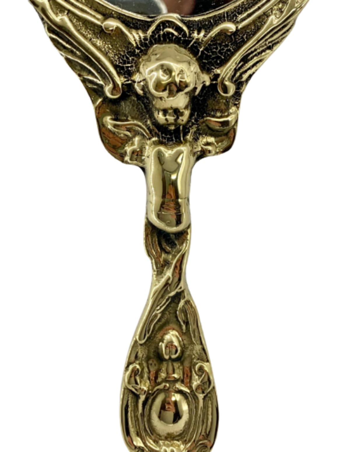 Зеркало Angelo с ручкой латунь полированное, фото №3 Зеркало Angelo с ручкой латунь полированное, фото №3