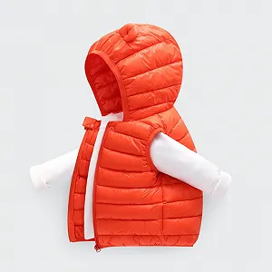 Детская зимняя куртка с медвежьими ушками, теплая безрукавка, стеганая - Фото 1