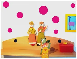 Настінна наклейка Набір кіл 23 штуки Точки Чорний synthetic.ua - Фото 1