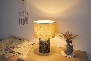 Настільна лампа Pauleen Shiny Dreamer 48225 20 Вт кераміка/тканина бежевий сірий E14 synthetic.ua - Фото 1