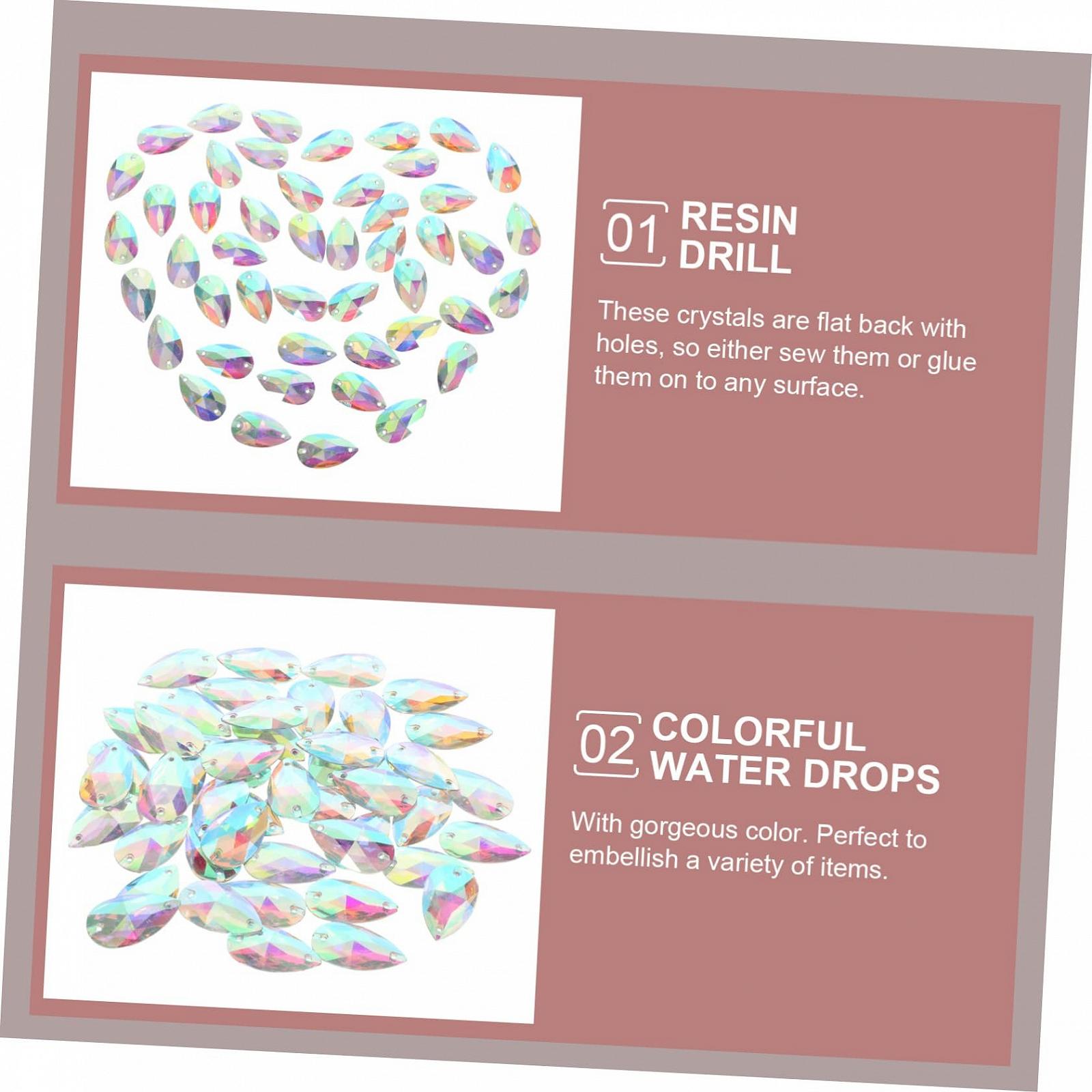 Стразы Healeved Каплевидные Плоская задняя часть 7 x 12 мм, фото №8