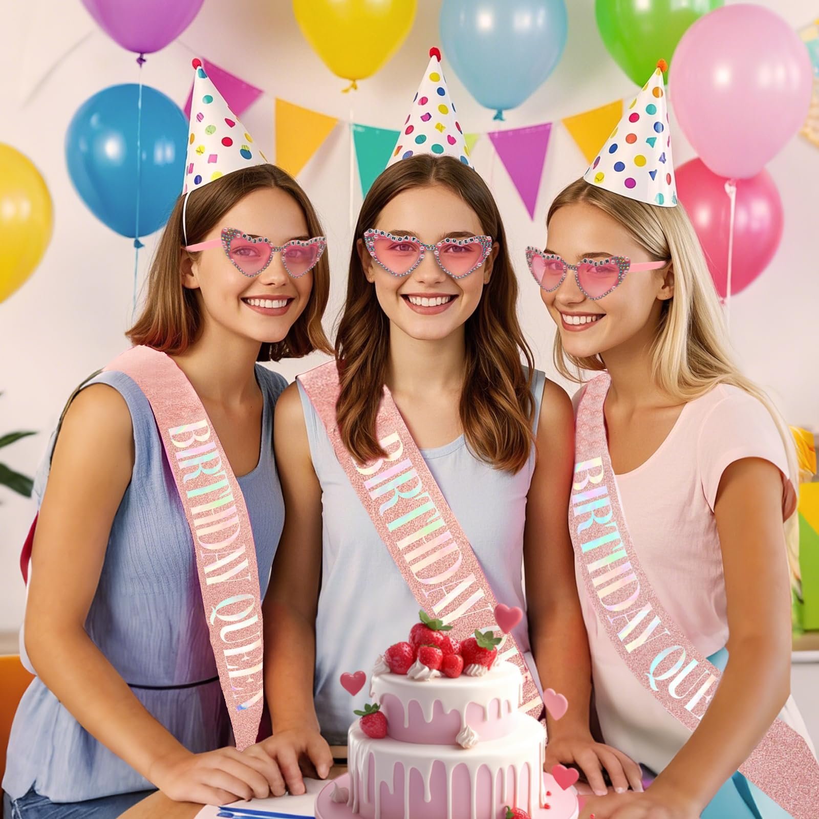 Окуляри SAIIURV Серце 4 шт, рожеве золото, фото №6 Окуляри SAIIURV Серце 4 шт, рожеве золото, фото №6