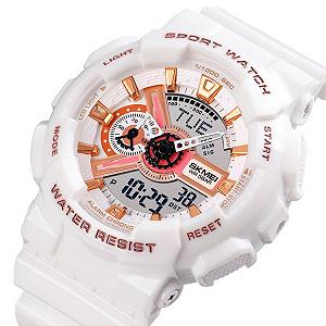 Годинник Skmei 1834WT White-Gold synthetic.ua - Фото 1