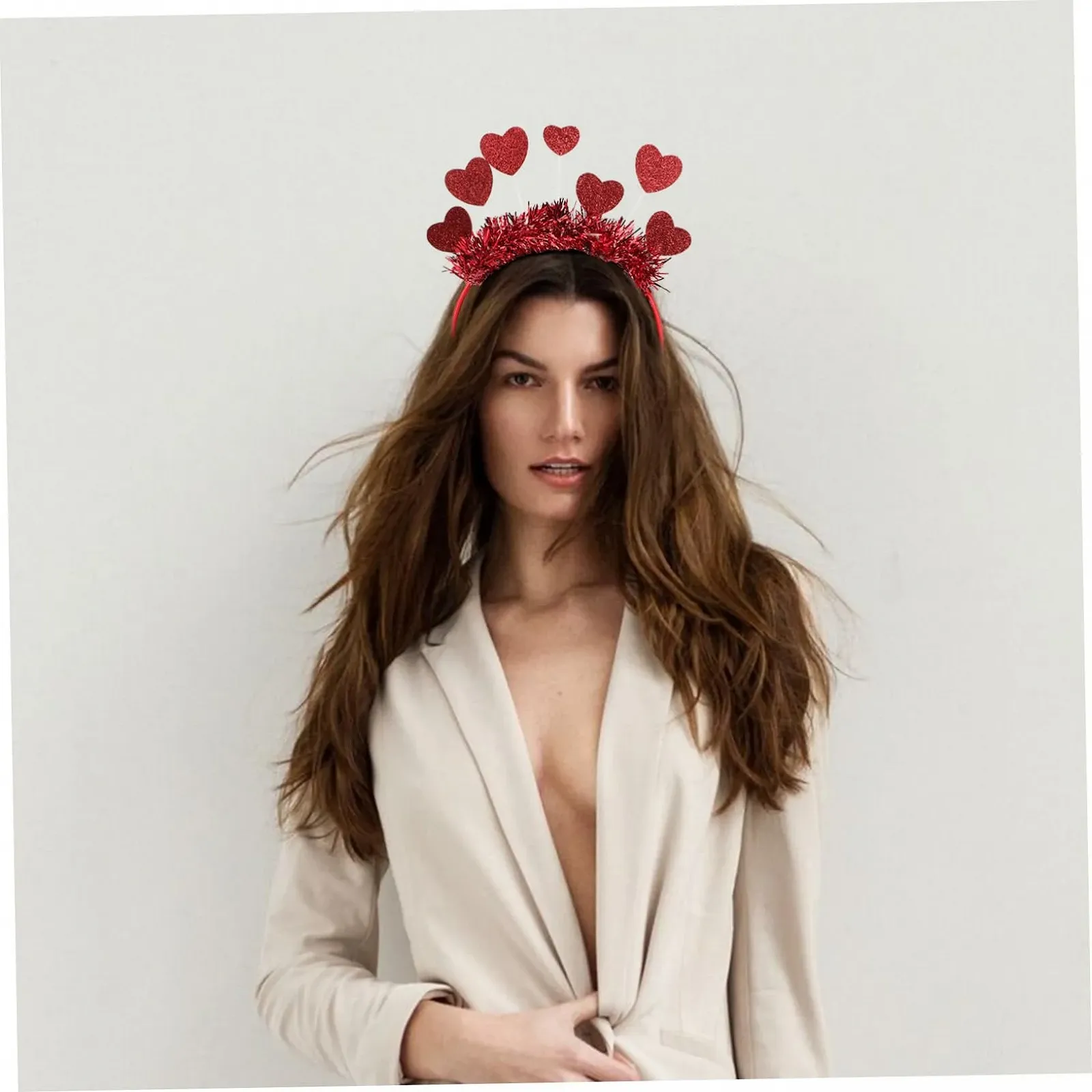 Обруч для волос Abaodam Сердце Красный, фото №8