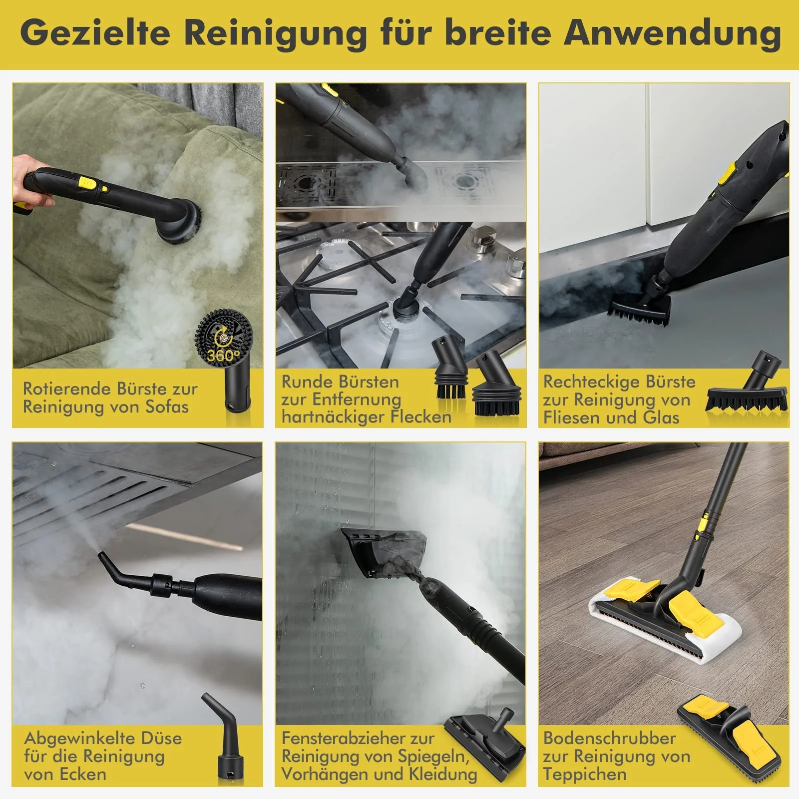 Пароочисник COSTWAY 2000 Вт 5 бар 160°C 1.8 л, фото №2