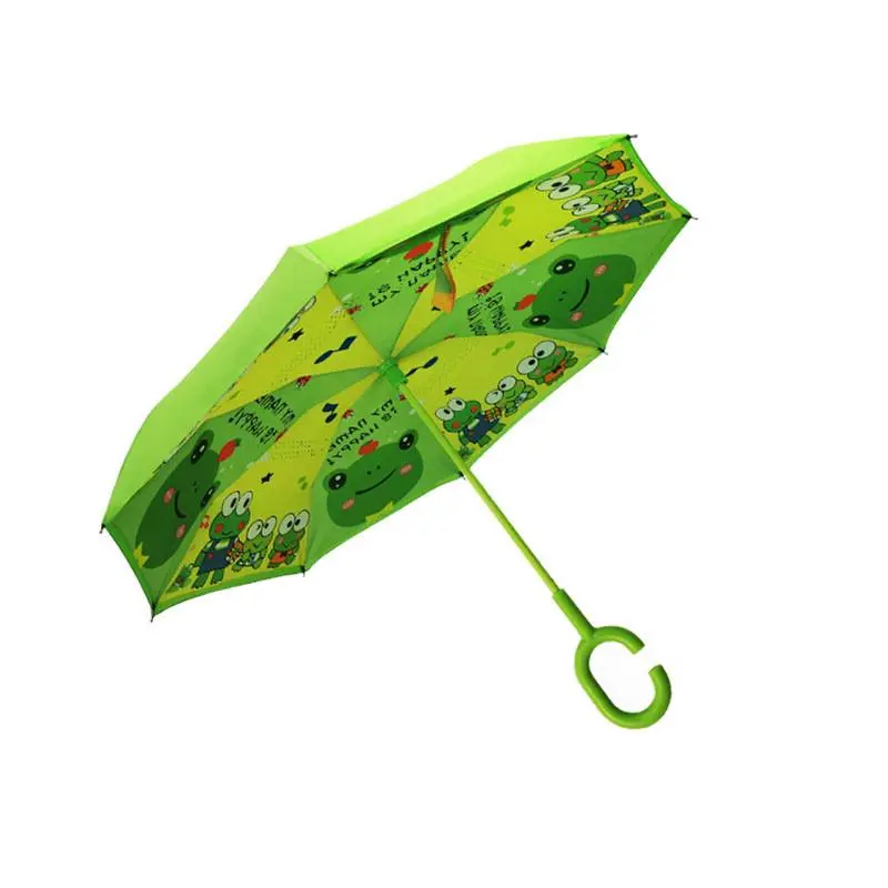 Детский зонт наоборот Up-Brella Frog Зеленый, фото №1 Детский зонт наоборот Up-Brella Frog Зеленый, фото №1