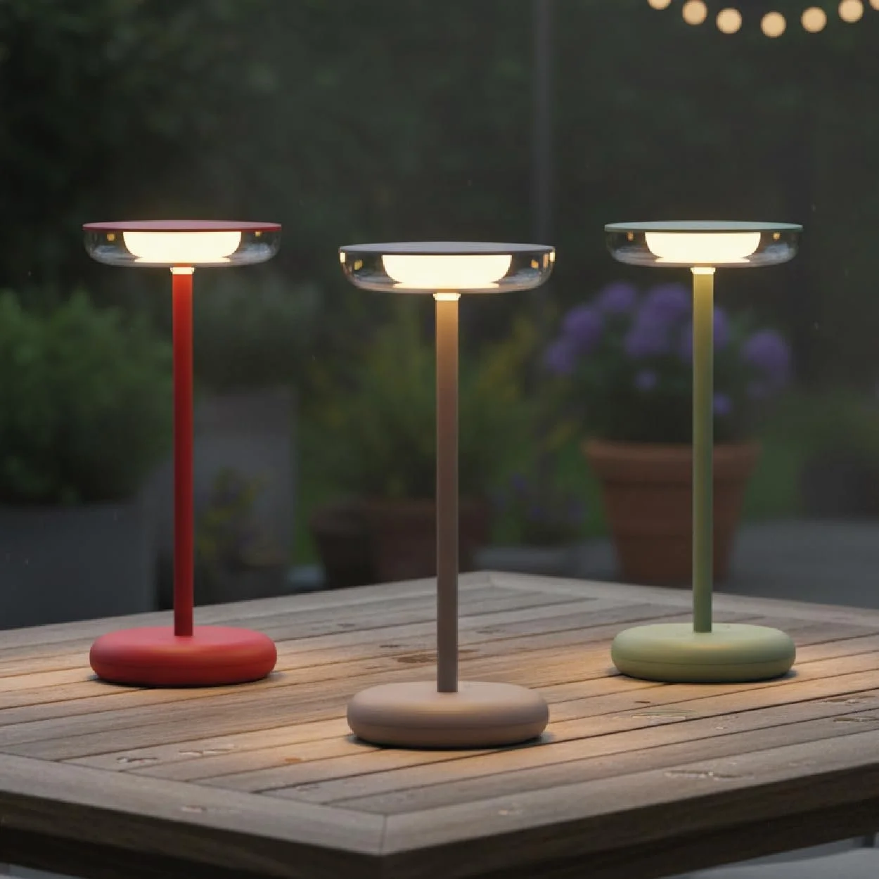 Настільна лампа Mykonos LED акумуляторна IP44 Сенсорна Зелена, фото №4