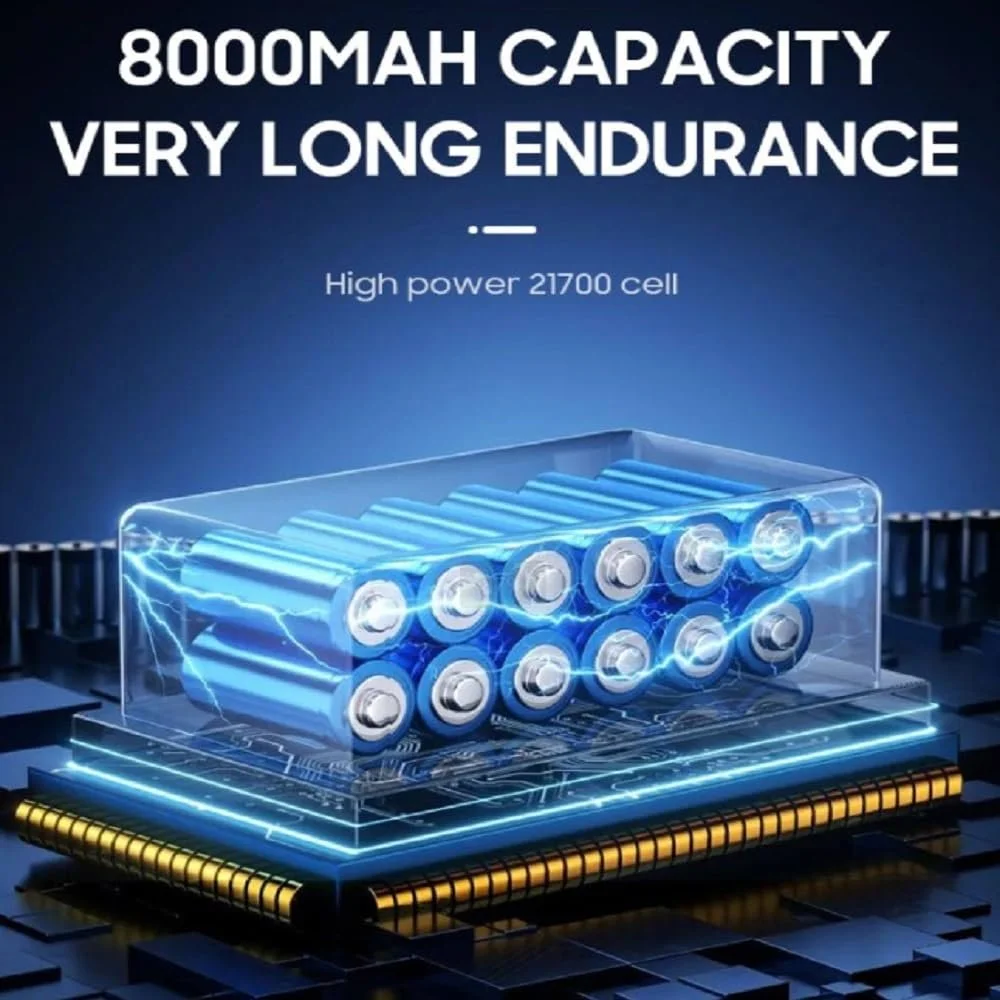 Електрична повітродувка 150 000 об/хв з акумулятором 8000 мАг та безщітковим двигуном Turbo Jet Blower, фото №6 Електрична повітродувка 150 000 об/хв з акумулятором 8000 мАг та безщітковим двигуном Turbo Jet Blower, фото №6