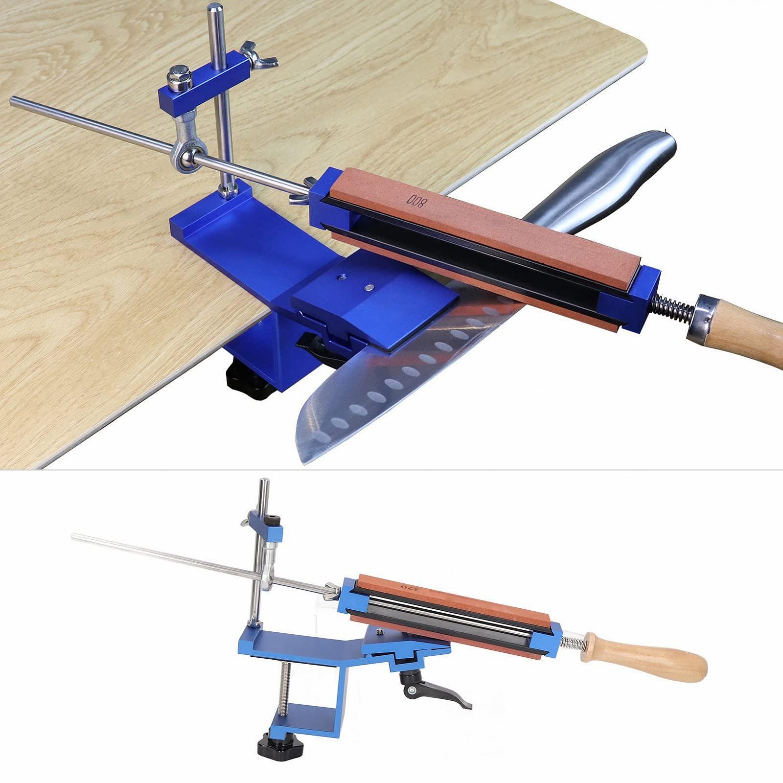 Набір для заточування ножів із фіксованим кутом 4 точильні камені та 4 алмазні камені, фото №2 Набір для заточування ножів із фіксованим кутом 4 точильні камені та 4 алмазні камені, фото №2