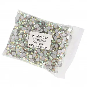 Стрази Hotfix з плоскою задньою стінкою AB-кольору 1440 штук synthetic.ua - Фото 1