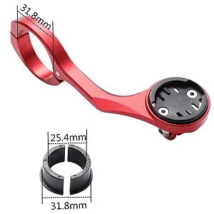 Кріплення для велокомп'ютера CNC LOL Garmin Edge 200 500 510 530 540 800 810 830 840 1000 1030 1040 1050 Black/Red synthetic.ua - Фото 1