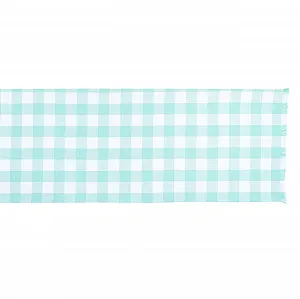 Ранер для столу DII Heavy Fringe Collection Checked Cotton 14 x 72 дюймів Aqua ціна на synthetic.ua - Фото 1 Ранер для столу DII Heavy Fringe Collection Checked Cotton 14 x 72 дюймів Aqua synthetic.ua - Фото 1