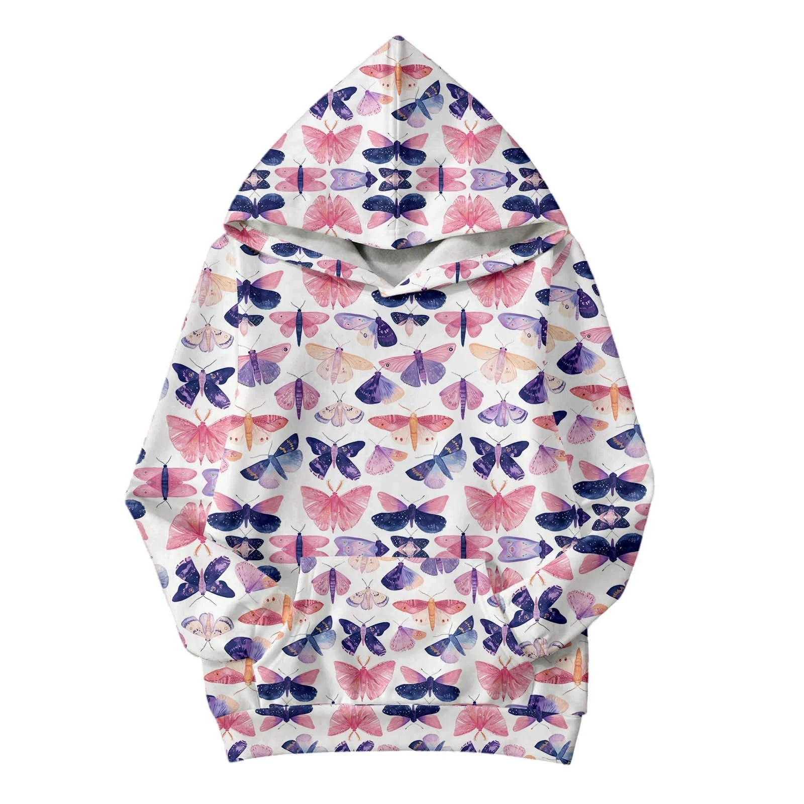 Худі для дівчинки з принтом метелика, з довгими рукавами, фото №1