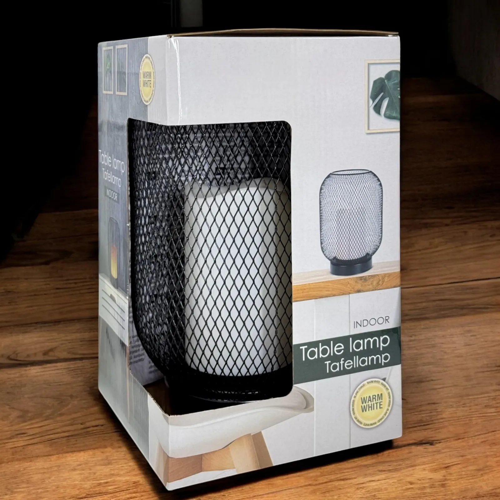 Настільна лампа LED MIJOMA з ефектом мерехтіння Декоративна свічка в металевій сітці Тепле біле світло Висота 25 см Чорна, фото №7