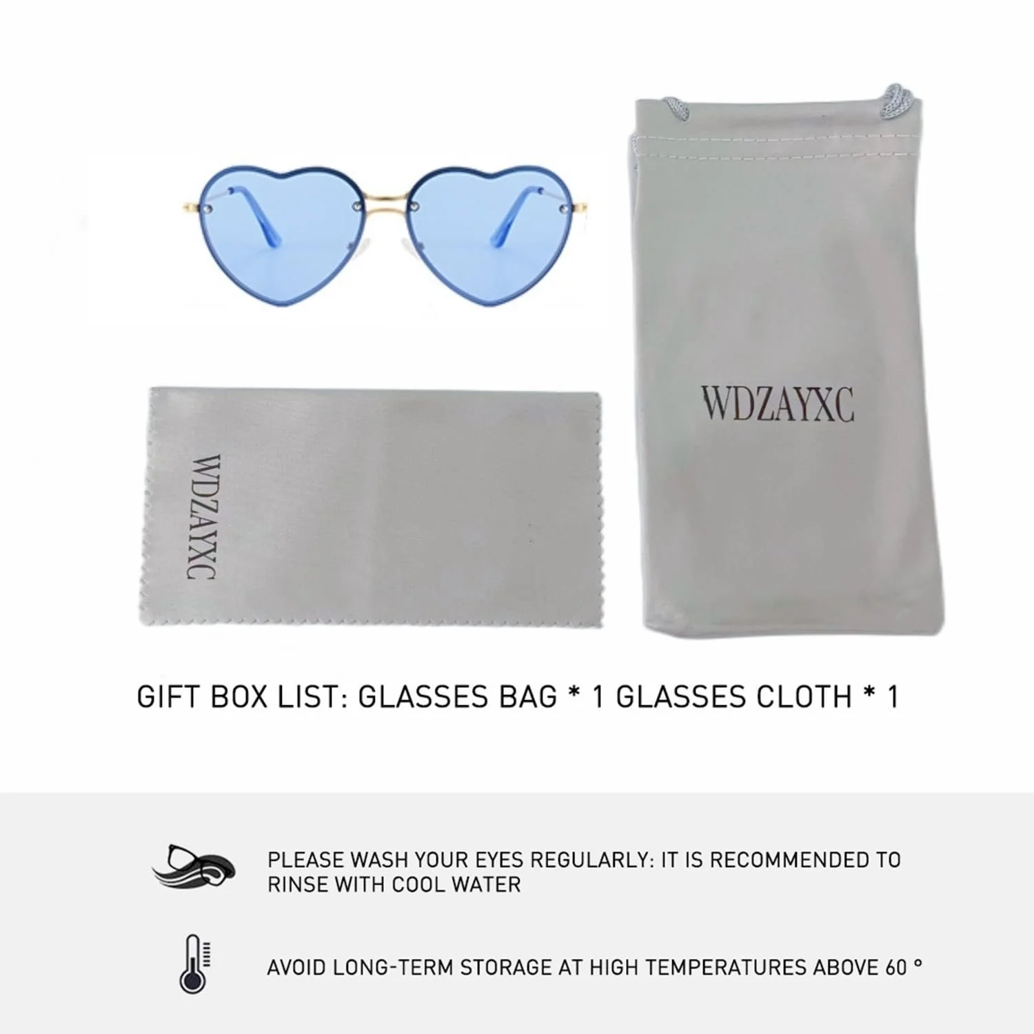 Сонцезахисні окуляри Серце Вінтаж WDZAYXC Металева оправа UV захист, фото №3 Сонцезахисні окуляри Серце Вінтаж WDZAYXC Металева оправа UV захист, фото №3