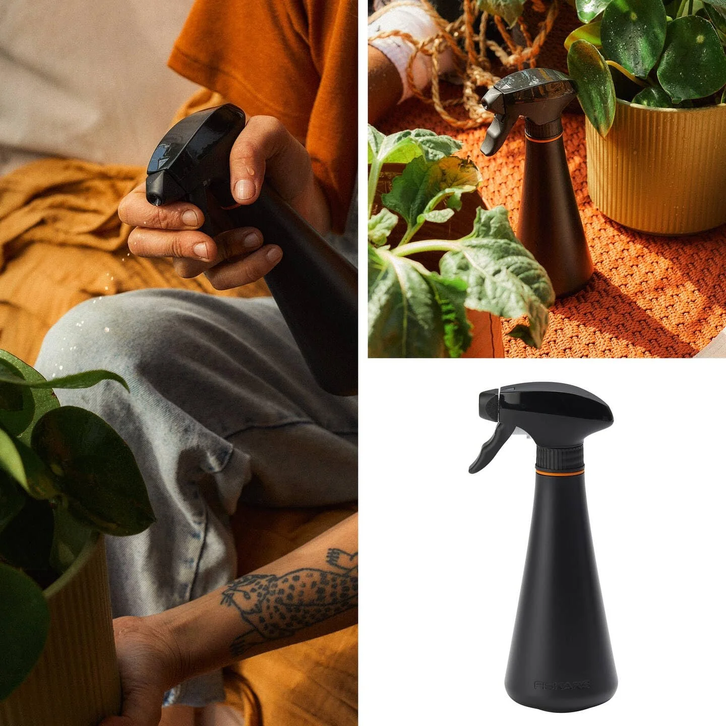 Пульверизатор для рослин Fiskars 1071306 0.3 л чорний/помаранчевий, фото №2