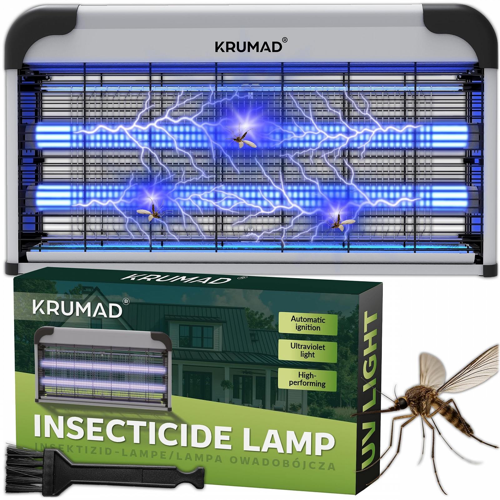 Знищувач комах електричний KRUMAD 30 W UV-лампа 300 м², фото №1
