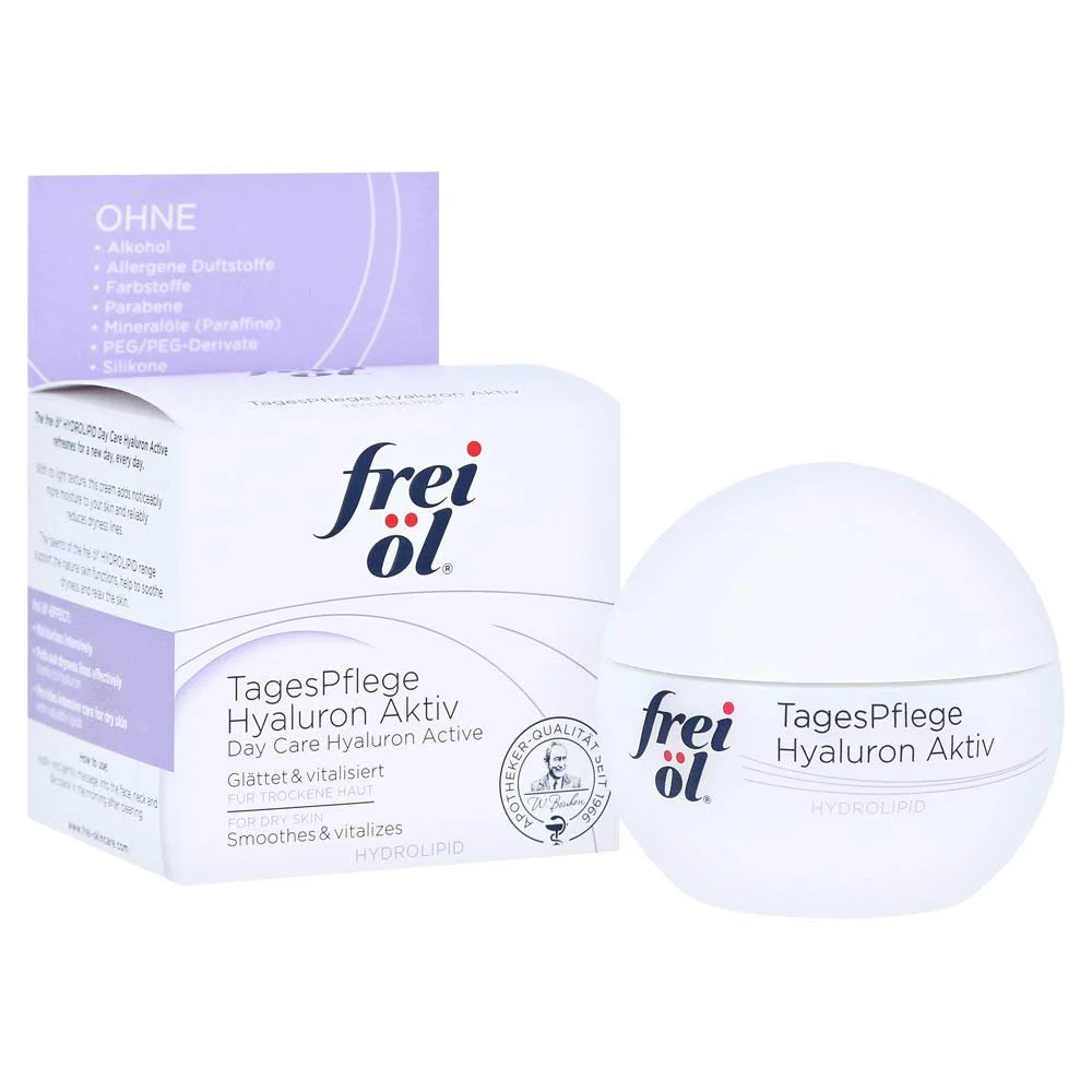 Денний крем frei öl Hydrolipid Hyaluronic Active 50 мл, фото №1 Денний крем frei öl Hydrolipid Hyaluronic Active 50 мл, фото №1