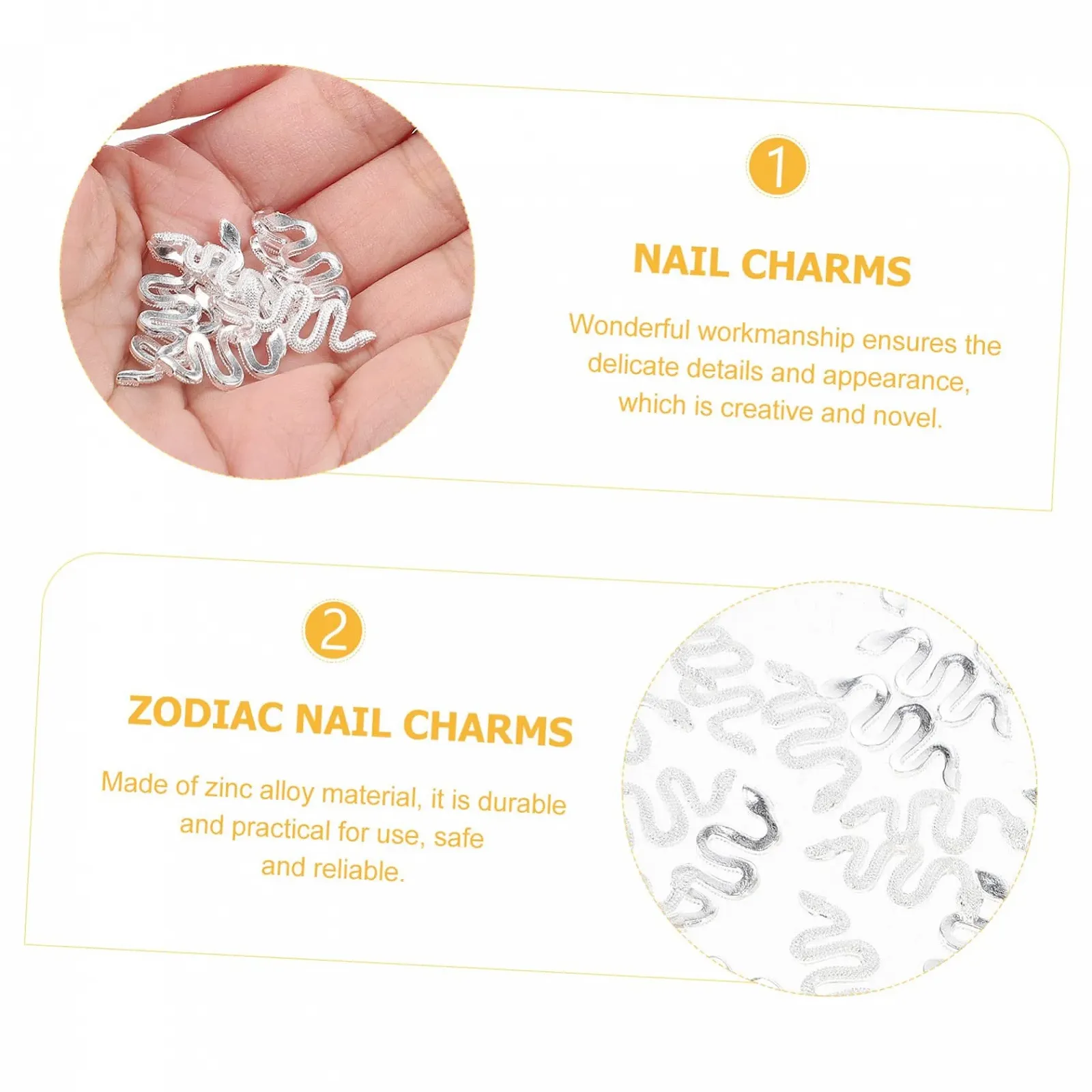 Украшения для ногтей в виде змей Healeved 200 шт., Ретро, украшения для дизайна ногтей, элегантные и уникальные украшения для ногтей, фото №6