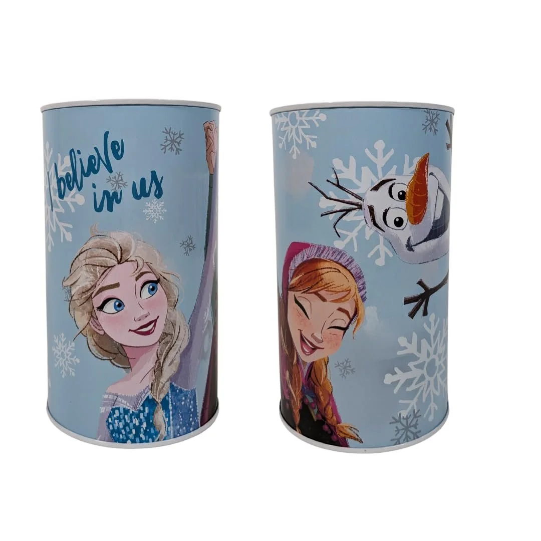 Скарбничка Frozen Металева Синя 17,5 см для школи, фото №1