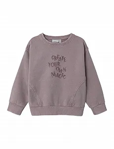 Толстовка NAME IT Nmfoenna RLX Sweat Bru для девочек - Фото 1