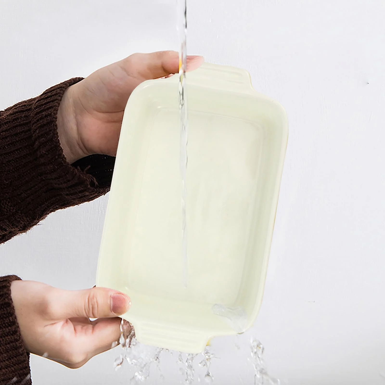 Форма для запекания Toyvian прямоугольная керамическая с двумя ручками термостойкая, фото №8 Форма для запекания Toyvian прямоугольная керамическая с двумя ручками термостойкая, фото №8