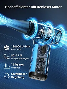 Електричний очищувач Smiling Shark JF-01 Pro 130000 RPM 5 Kpa LED підсвічування Blue synthetic.ua - Фото 1