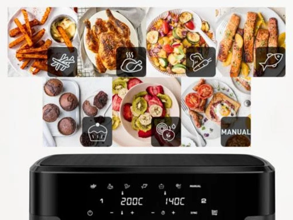 Мультипіч Moulinex EZ942HF0 XXL Double Air Fryer, фото №4 Мультипіч Moulinex EZ942HF0 XXL Double Air Fryer, фото №4