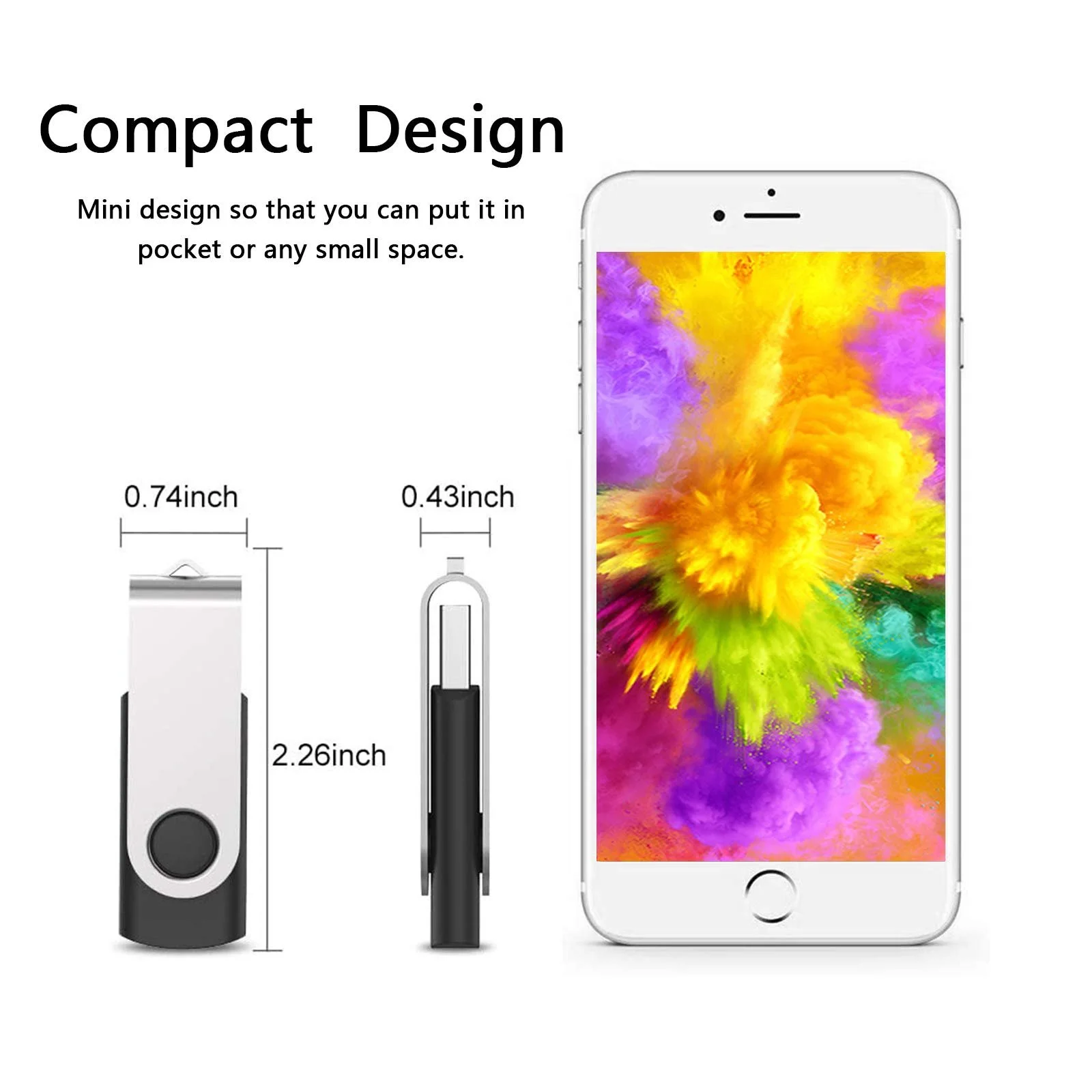 USB-флеш-накопичувач KOOTION 64GB USB 3.0 Pack of 5 Multicolor, фото №4