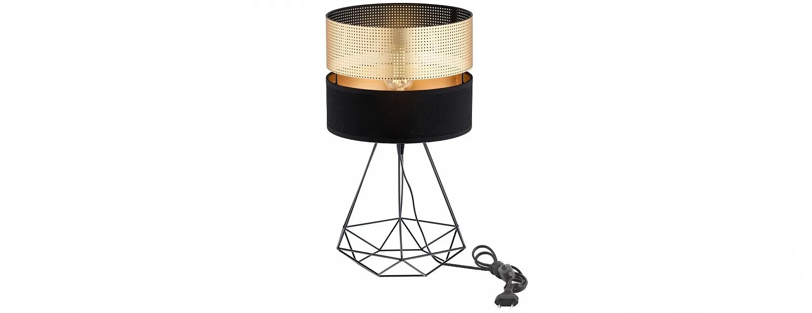 Настільна лампа E27 LED 1-Bulb Чорно-золота, фото №4
