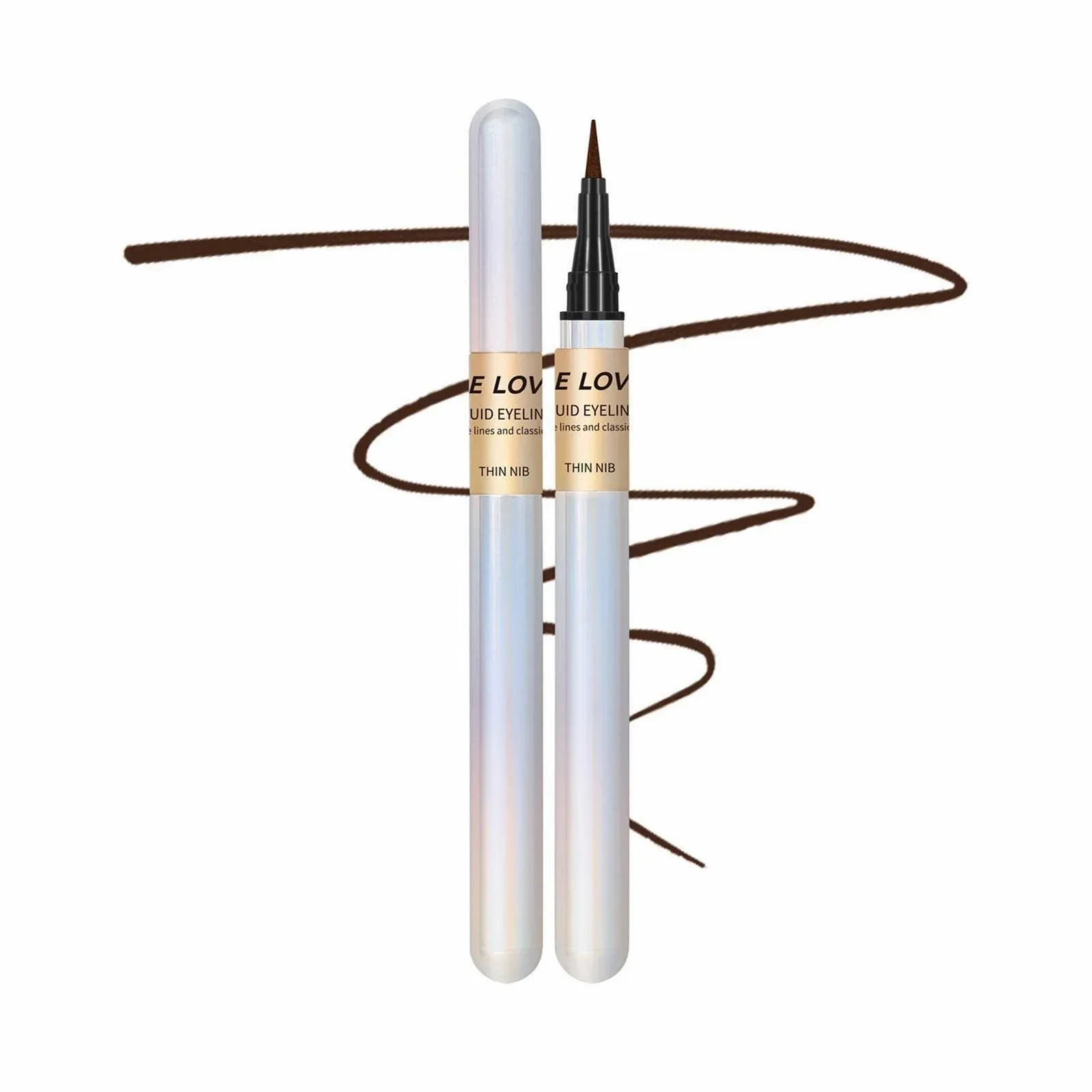 Підводка для очей Lingjiong з ультратонким наконечником, водостійка, матова, фото №6