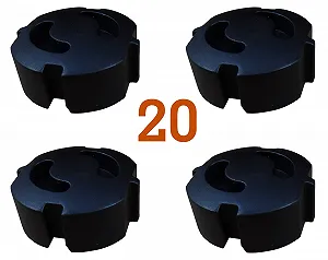 Защита для розеток Made in EU 20 шт. Черный synthetic.ua - Фото 1