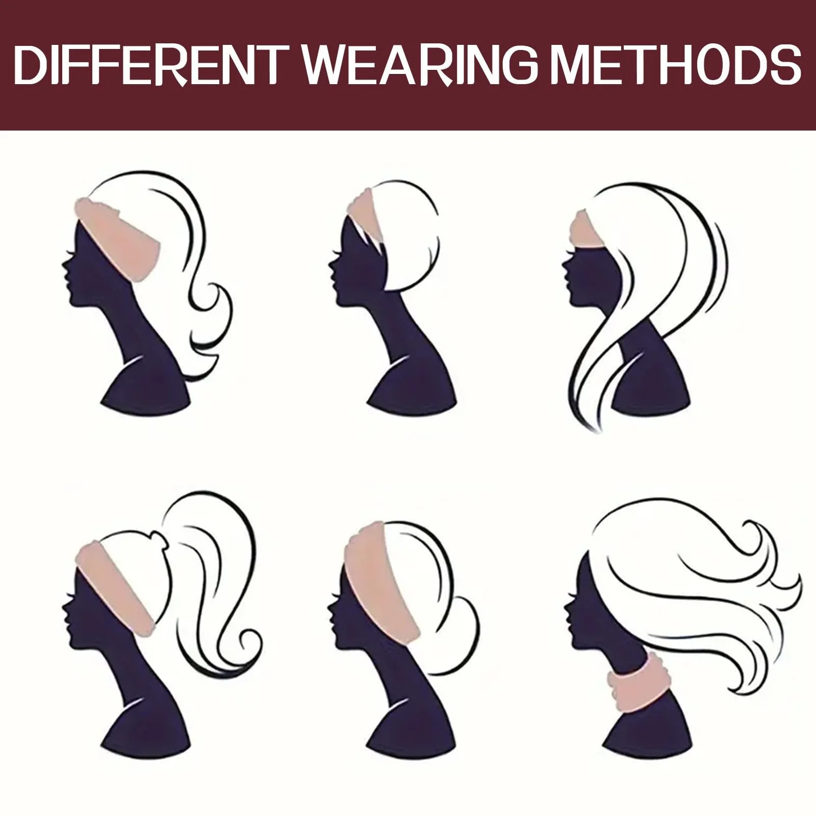 Пов'язка на голову Широка Різнокольорова, фото №4