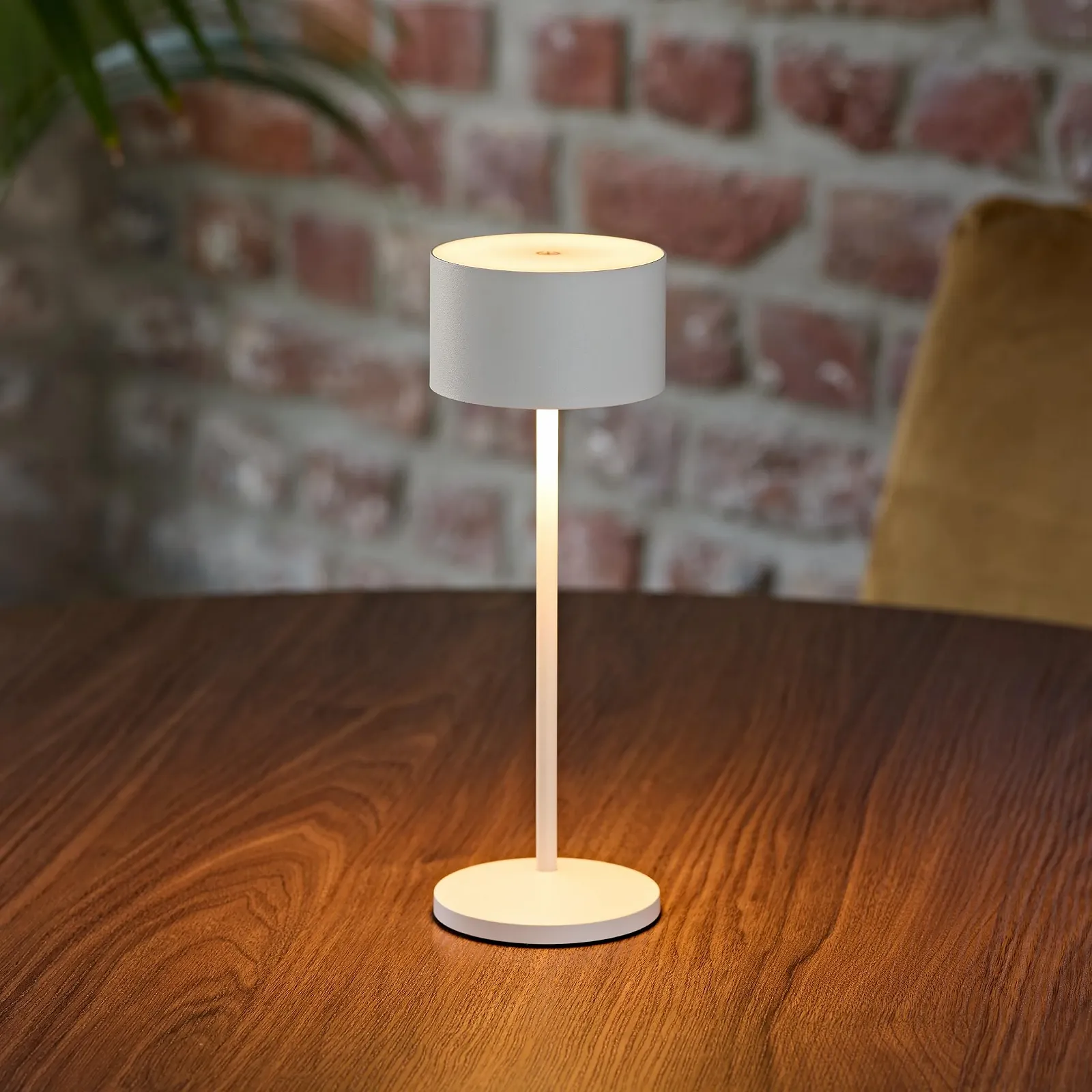 Настільна лампа SIGOR Veluna LED Акумуляторна Бездротова Димована FlexMood (2200 K/2700 K) IP44 Snow White, фото №2