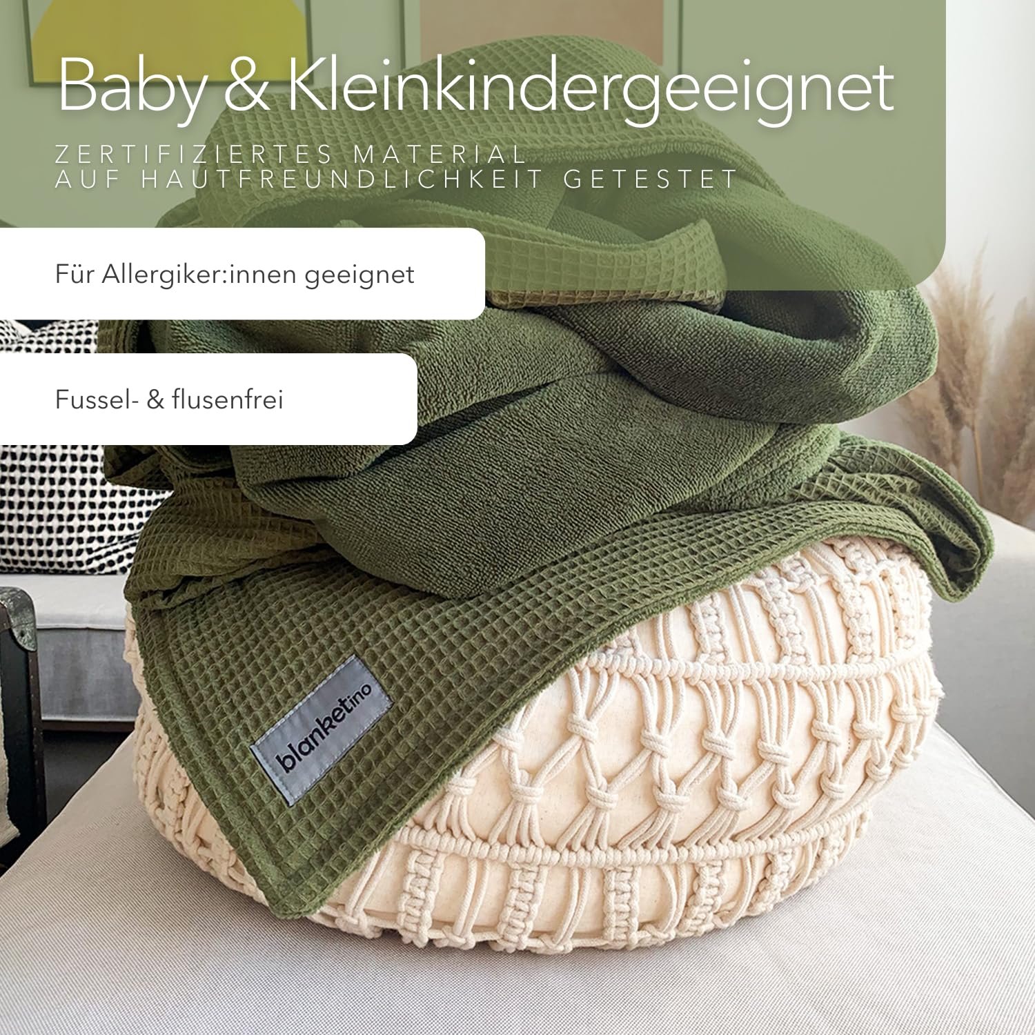 Покривало blanketino Тепла Cuddly для дивану 145 x 210 см Екстра м'яка велнес-фліс і бавовна Лісовий зелений, фото №7 Покривало blanketino Тепла Cuddly для дивану 145 x 210 см Екстра м'яка велнес-фліс і бавовна Лісовий зелений, фото №7