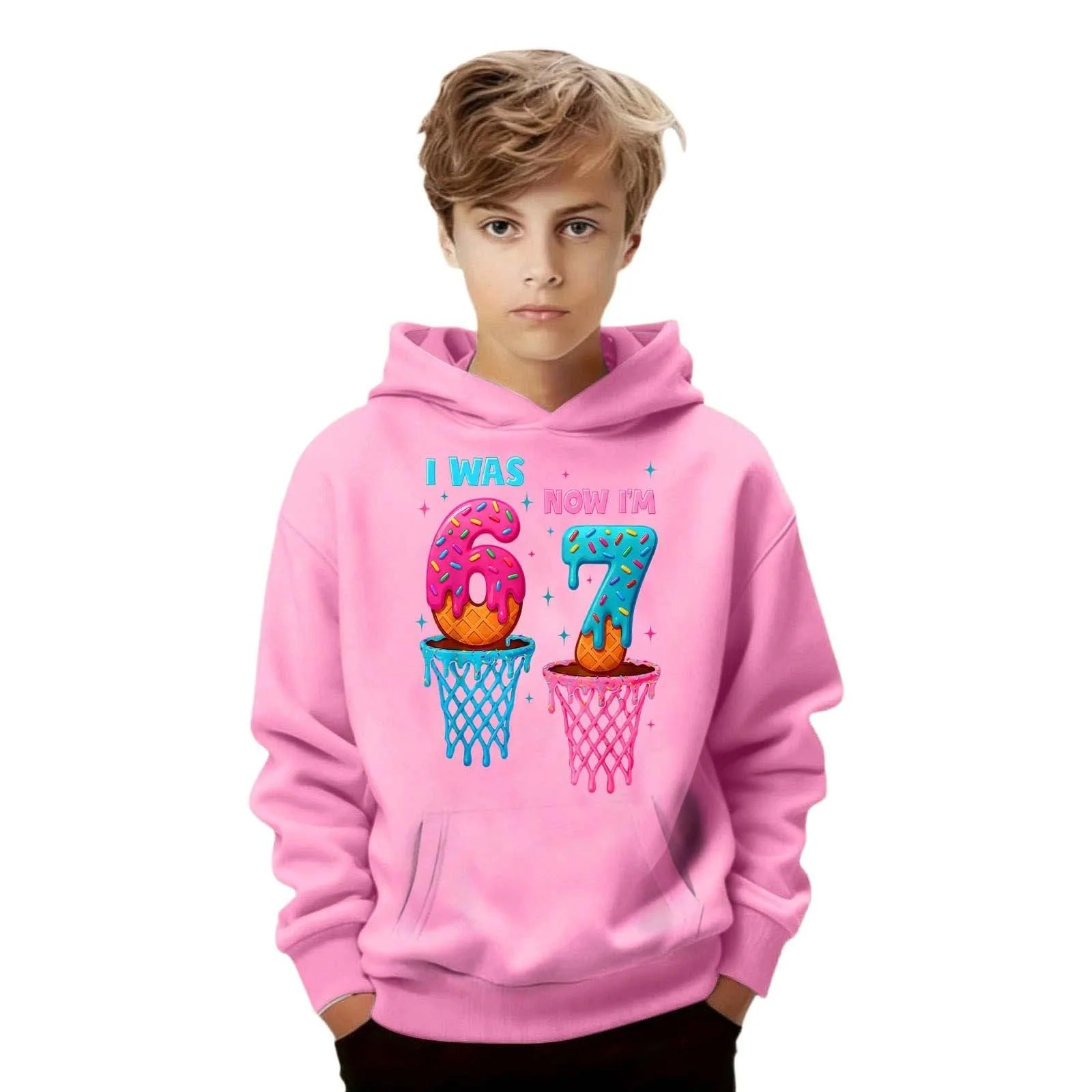 Світшот для хлопчиків та дівчаток з принтом, довгими рукавами та круглим вирізом, фото №1